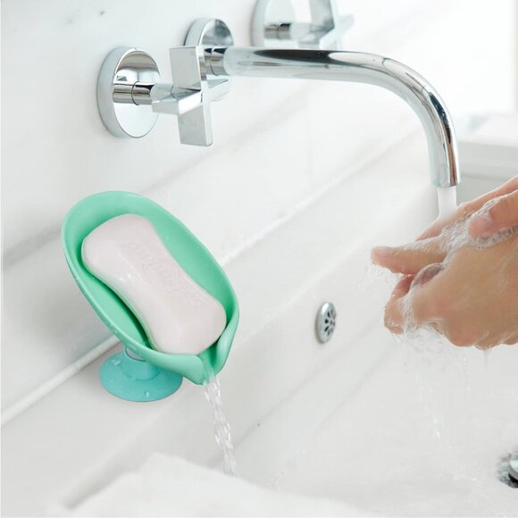 Leaf Shape Soap Saver - Self Draining Soap Dish, Extends Bar Soap Life, Keeps So - Picture 7 of 7